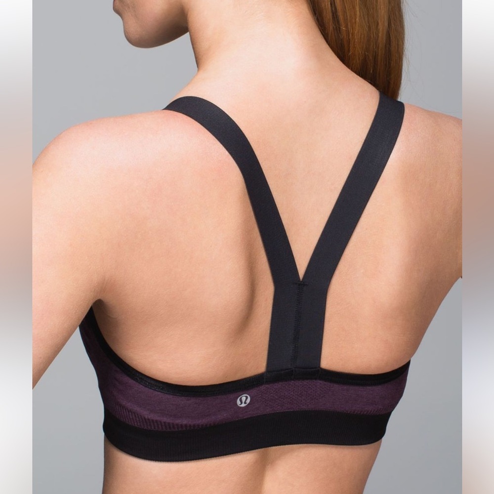 A14 Lululemon Hold Your Om Bra
Heathered Black Cherry